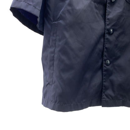 Prada Triangle Re-Nylon Open Collar Shirt S Navy