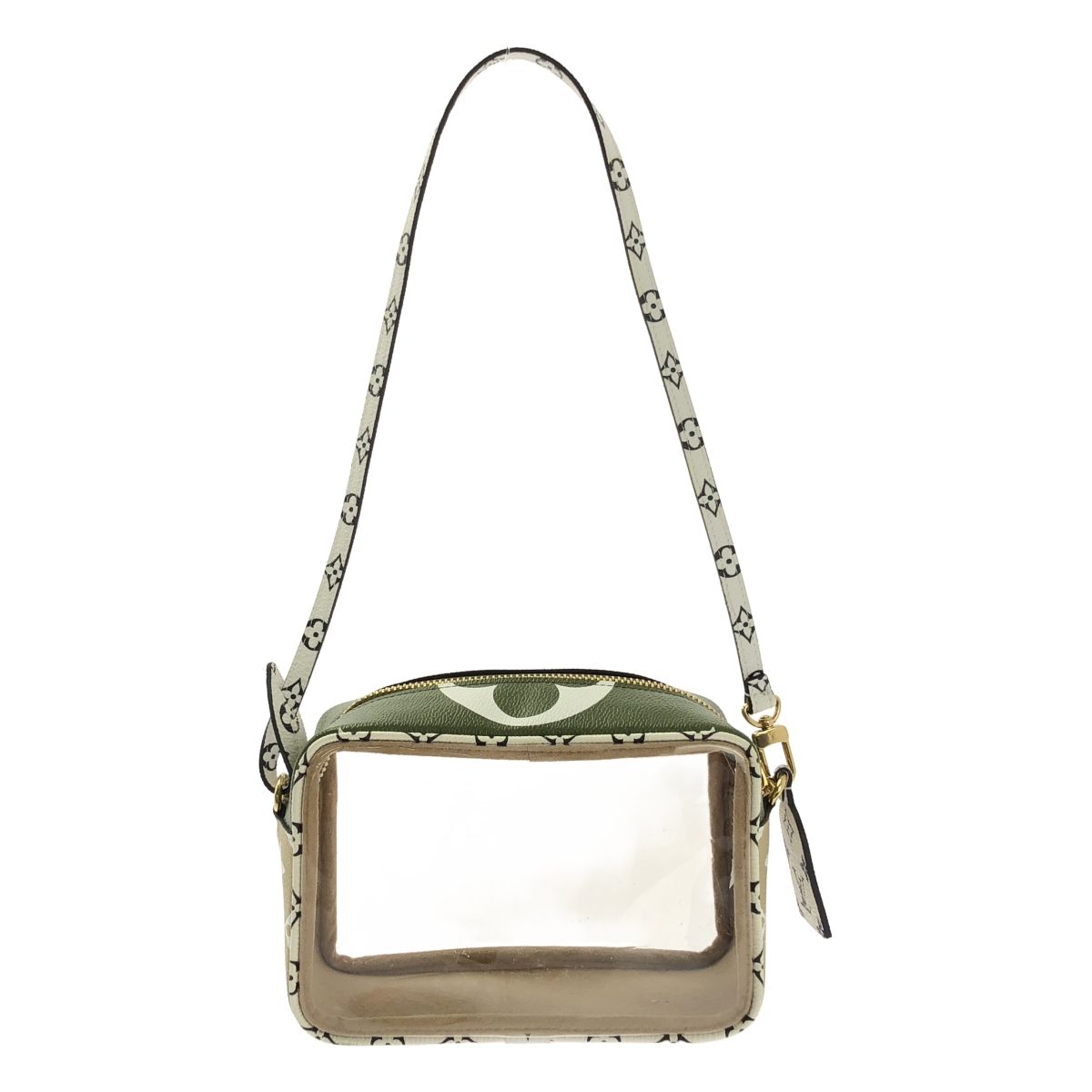 Louis Vuitton Monogram Giant Beach Pouch Shoulder Bag Khaki Beige
