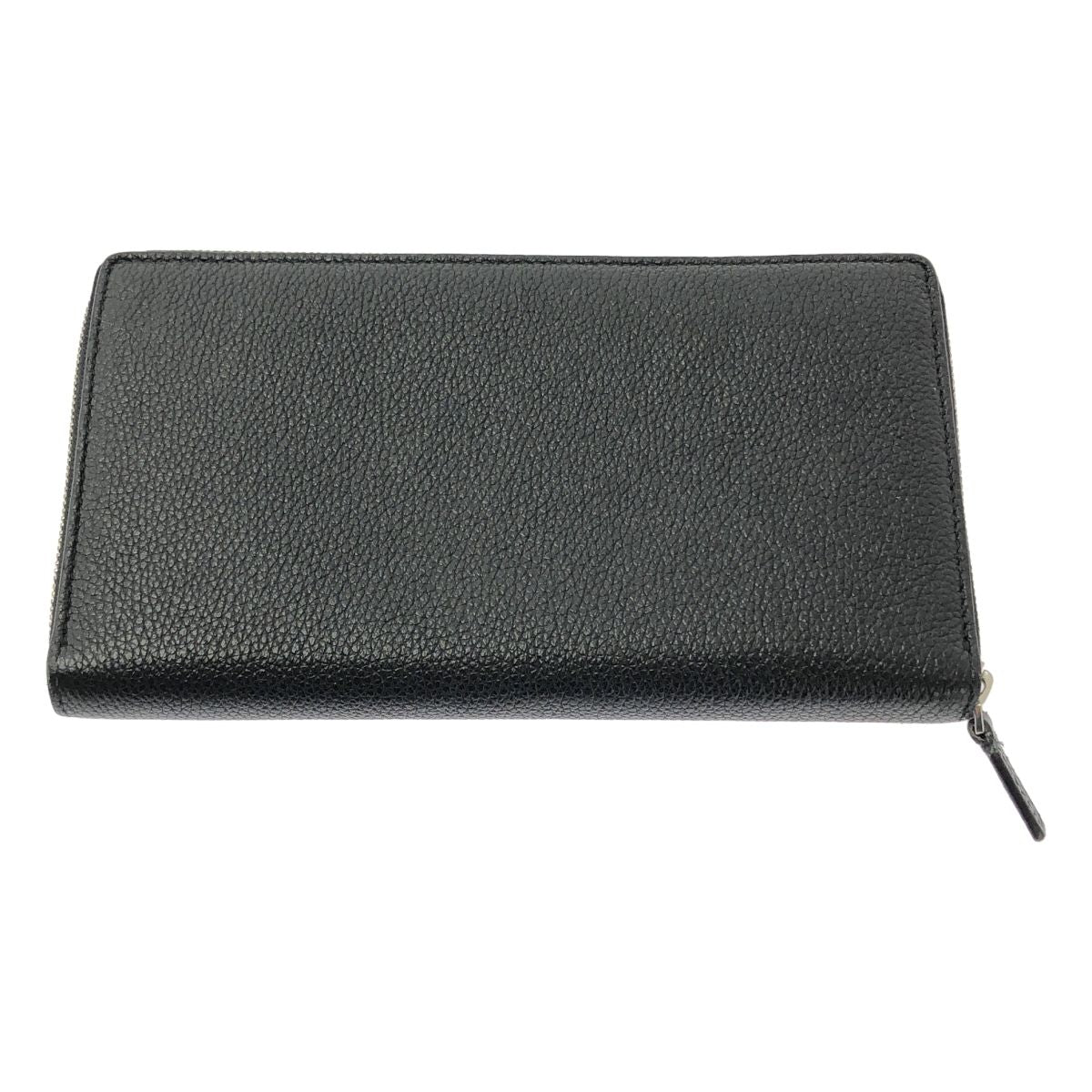 Balenciaga Credit Continental Logo Zip Wallet Black