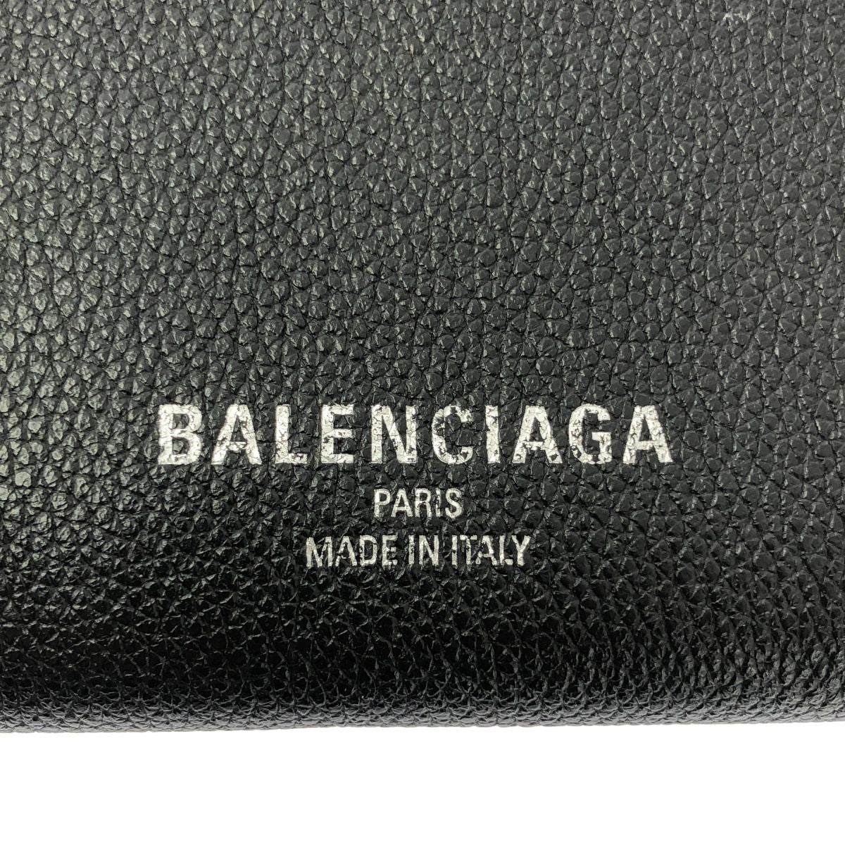 Balenciaga Credit Continental Logo Zip Wallet Black