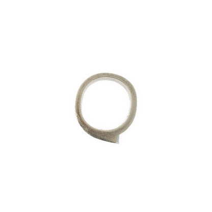 Hermes Logo Candy Ring Silver Blue