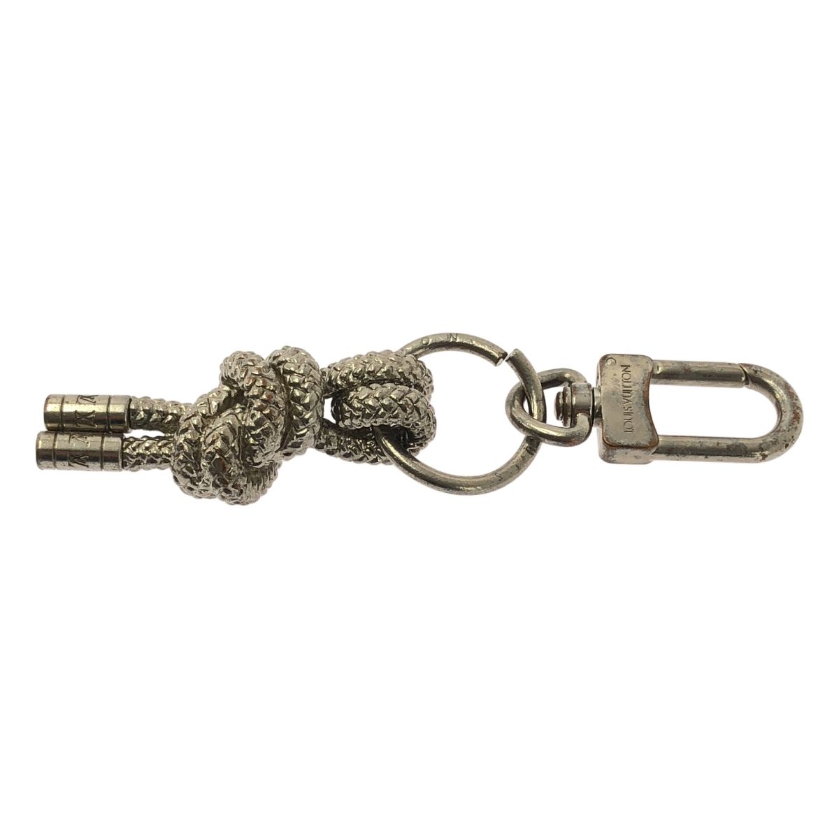 Louis Vuitton Porte Cles Knot Rope Key Ring Silver