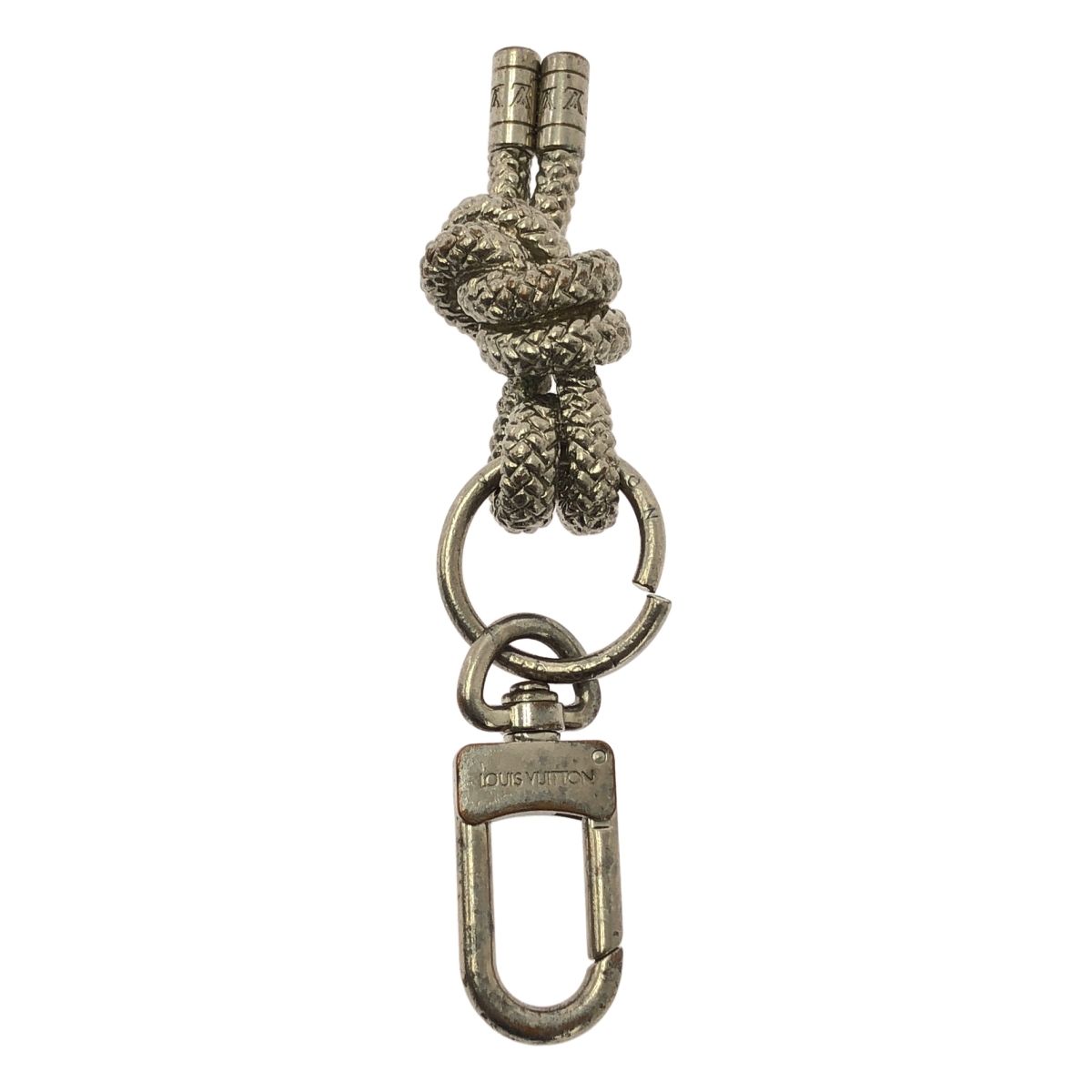 Louis Vuitton Porte Cles Knot Rope Key Ring Silver