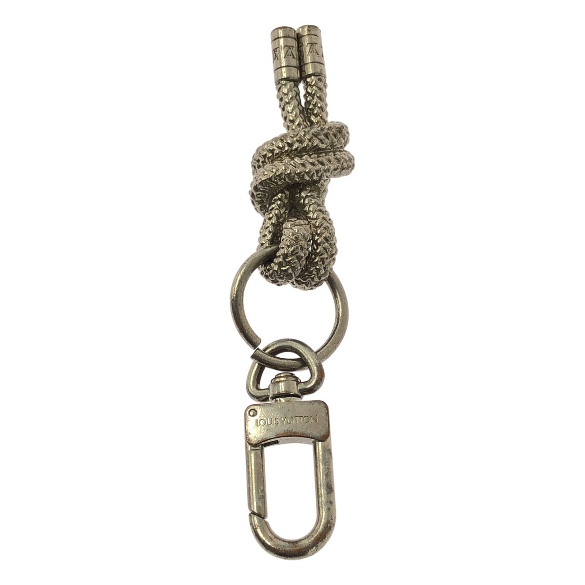Louis Vuitton Porte Cles Knot Rope Key Ring Silver