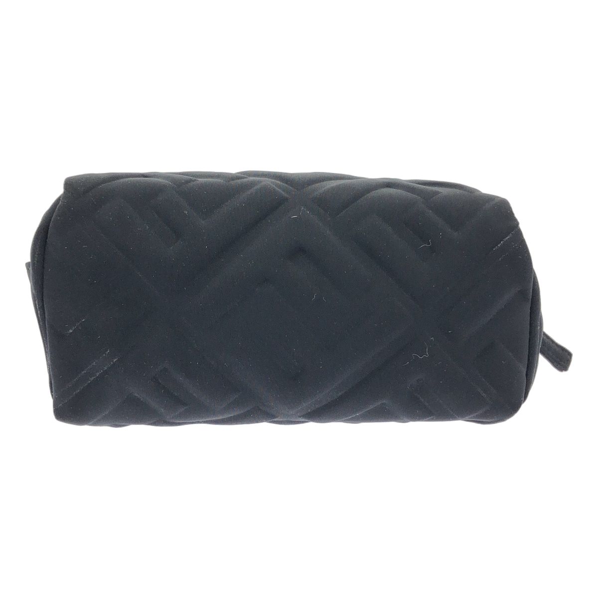Fendi FF Zucca Embossed Nylon Pouch Black