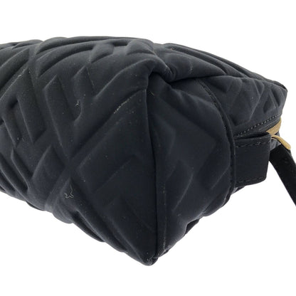 Fendi FF Zucca Embossed Nylon Pouch Black