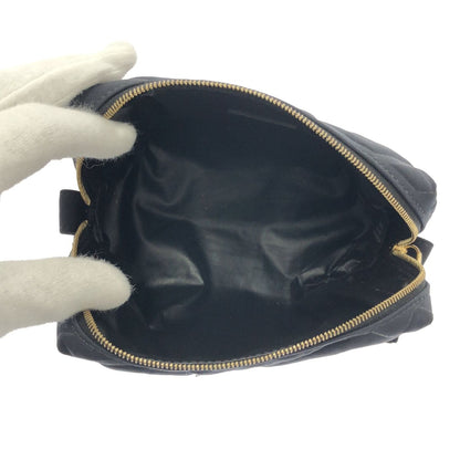 Fendi FF Zucca Embossed Nylon Pouch Black