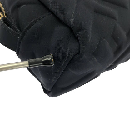 Fendi FF Zucca Embossed Nylon Pouch Black