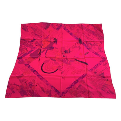 Hermes les Artisans D'hermes Carre 90 Silk Scarf Pink