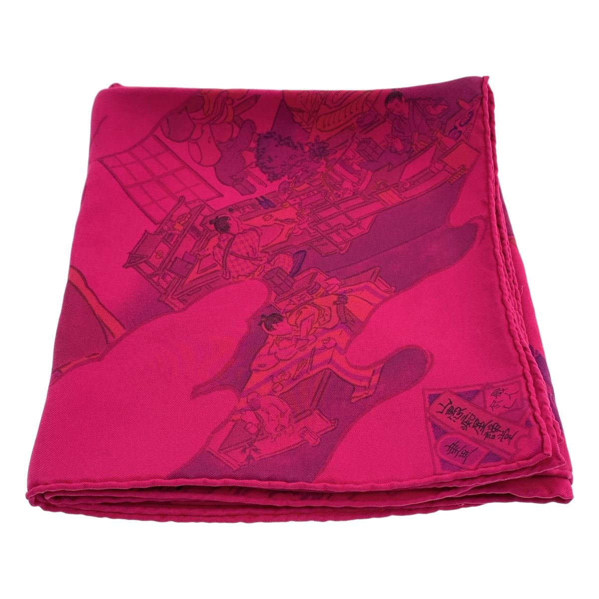 Hermes les Artisans D'hermes Carre 90 Silk Scarf Pink