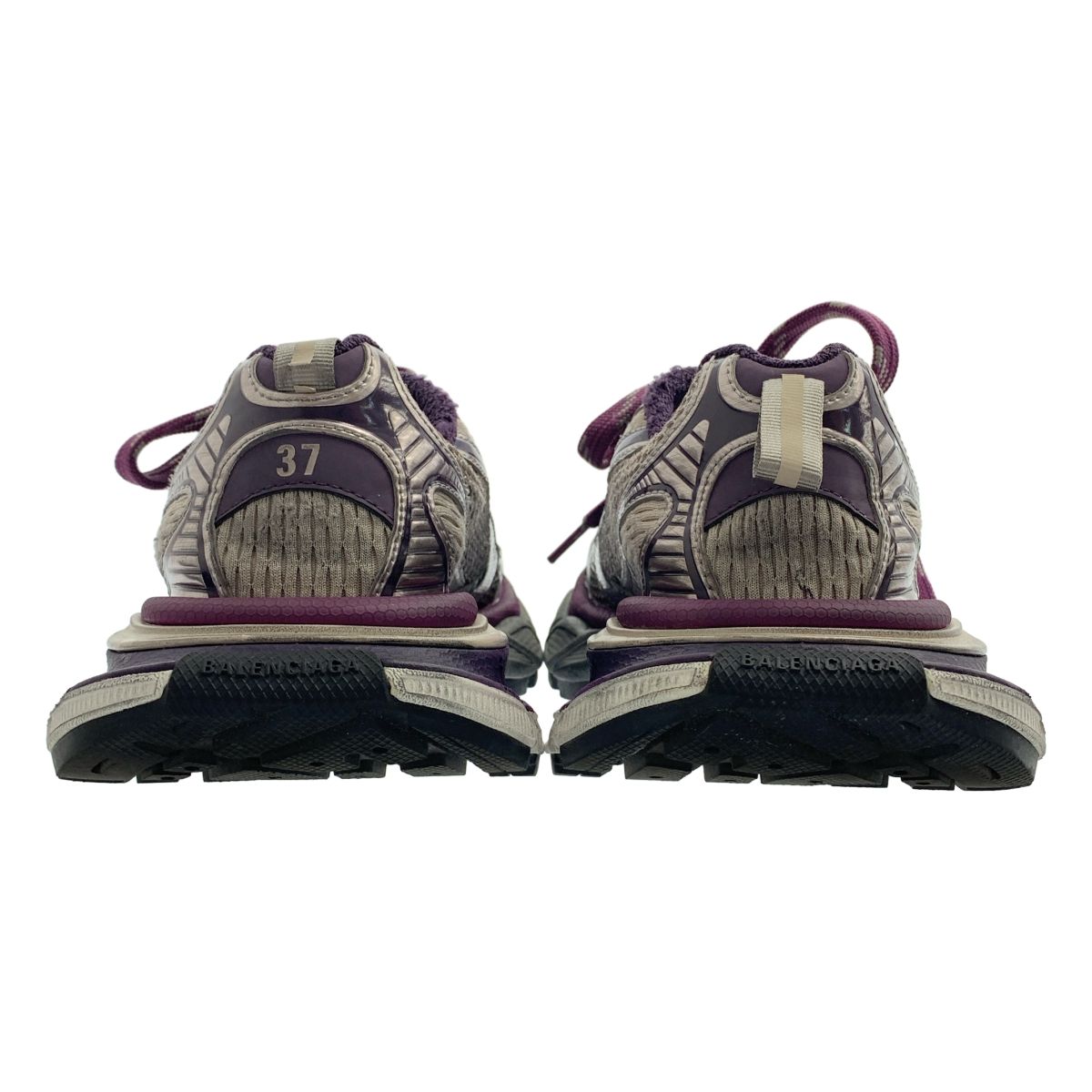 Balenciaga Lace Up Sneakers Purple Gray
