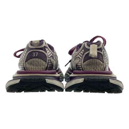 Balenciaga Lace Up Sneakers Purple Gray