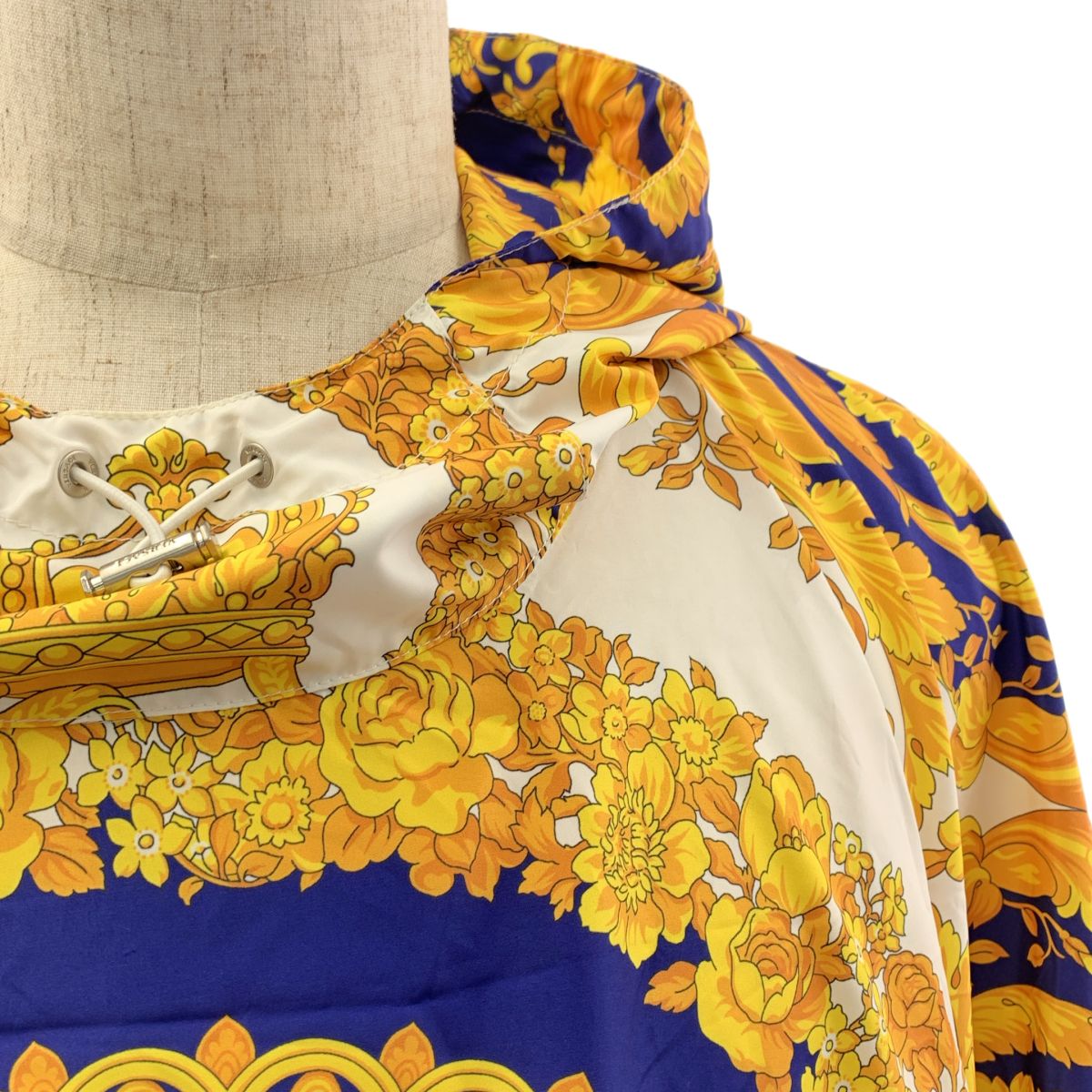 Versace Baroque Hooded Coat 54 Multicolor
