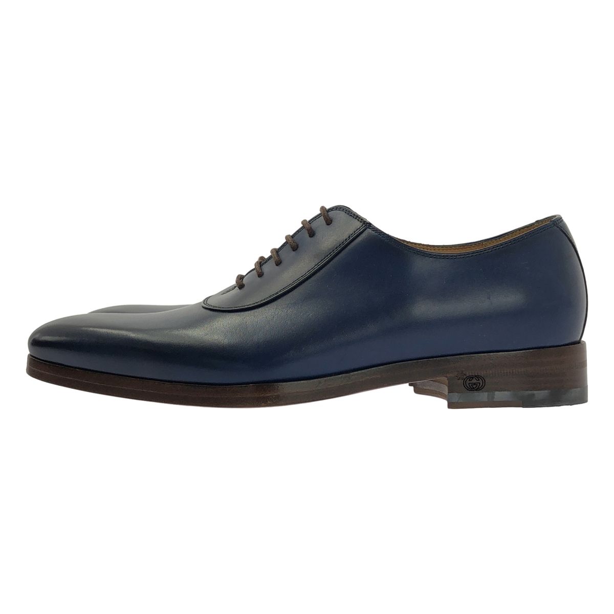 Gucci Round Toe Lace Up Shoes 4.5 Navy