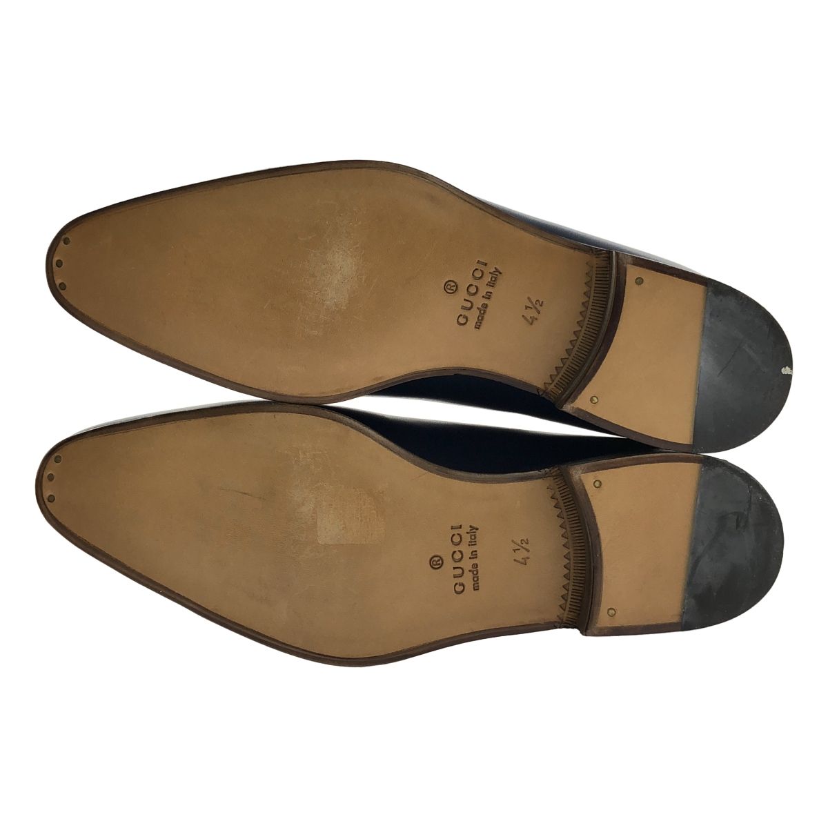 Gucci Round Toe Lace Up Shoes 4.5 Navy