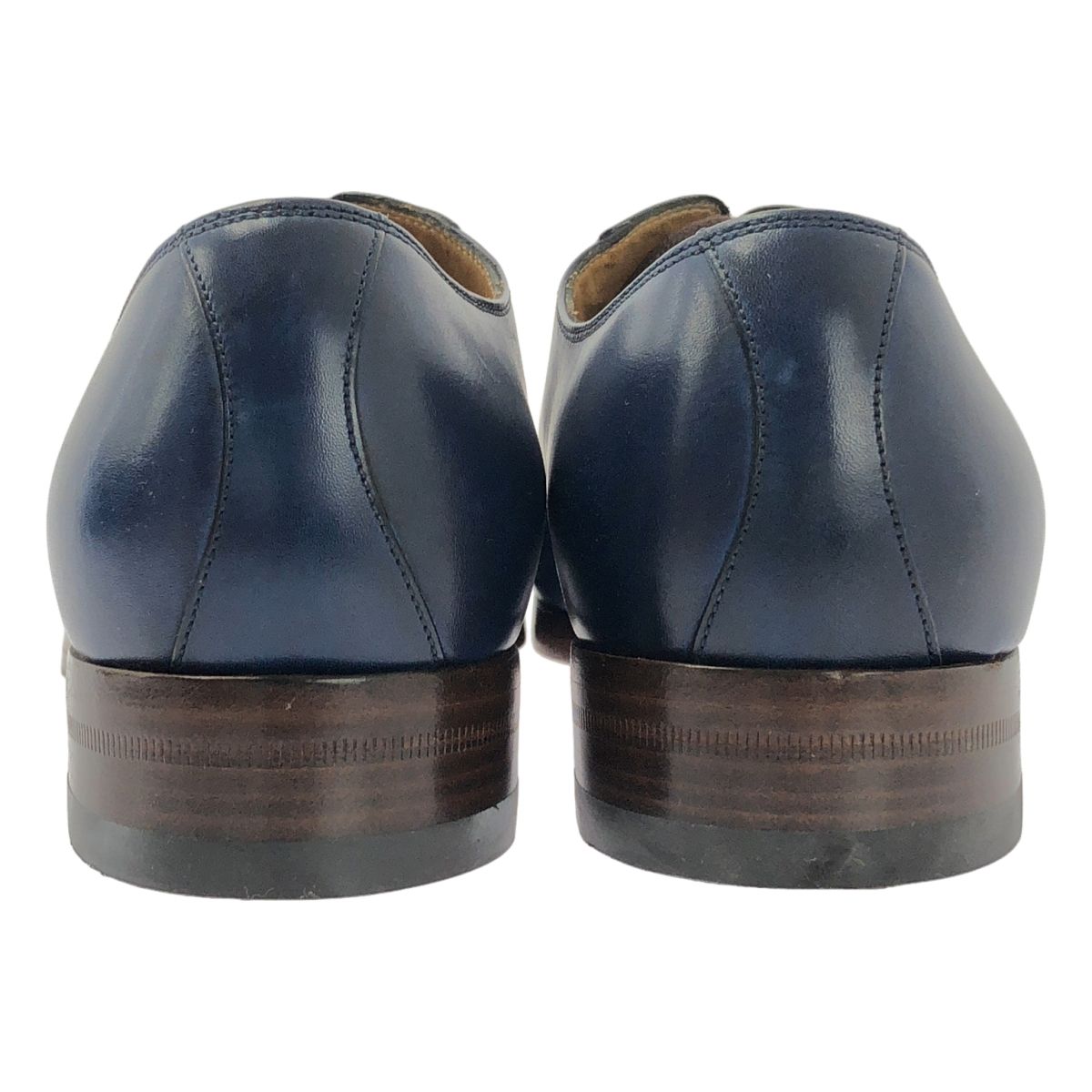 Gucci Round Toe Lace Up Shoes 4.5 Navy