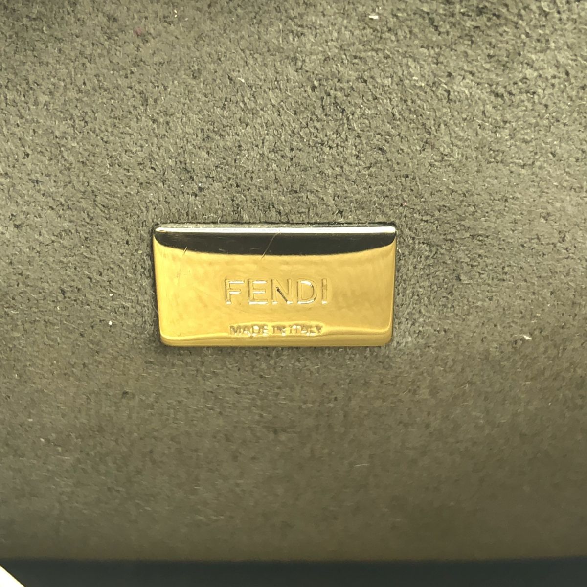 Fendi Micro Peekaboo 2-Way Shoulder Leather Logo Handbag Yellow