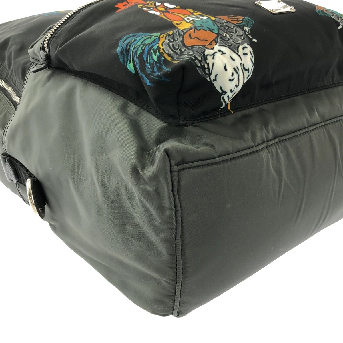 Dolce & Gabbana Graphic Print Backpack Gray Black