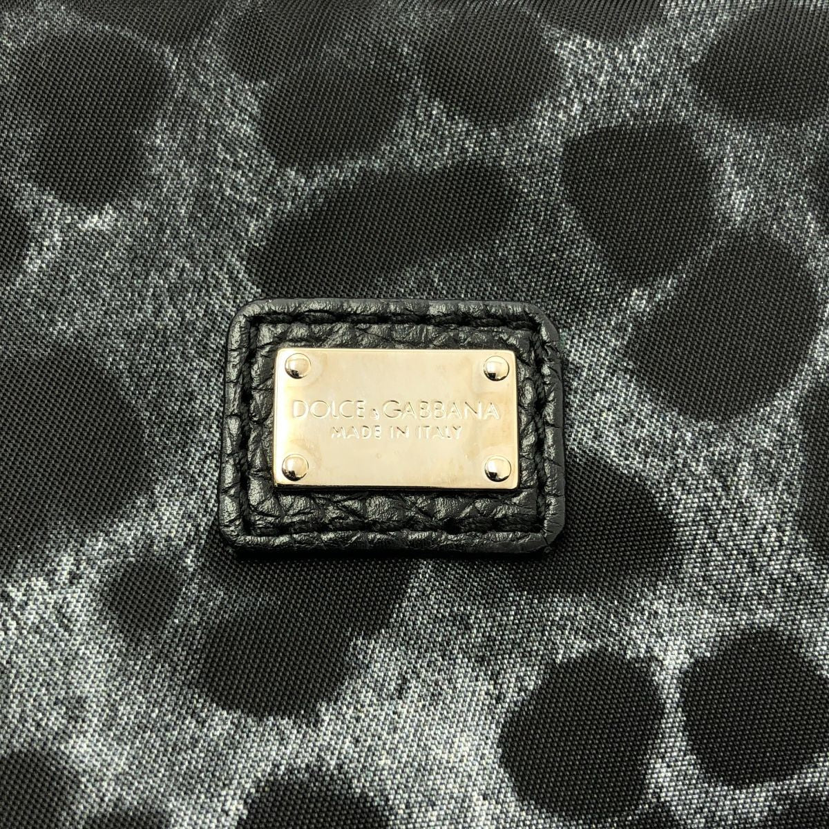 Dolce & Gabbana Graphic Print Backpack Gray Black