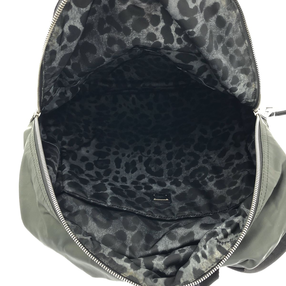 Dolce & Gabbana Graphic Print Backpack Gray Black