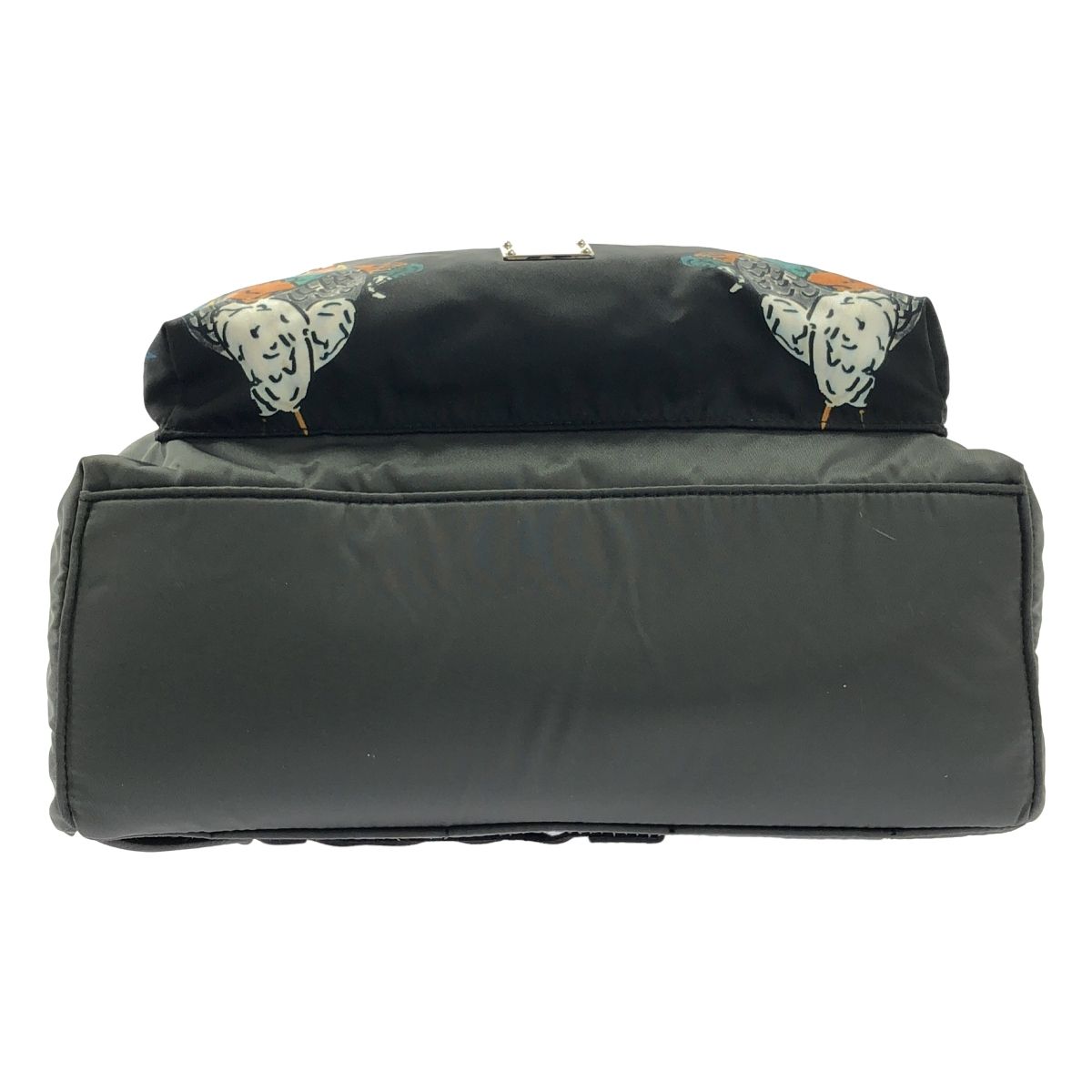 Dolce & Gabbana Graphic Print Backpack Gray Black