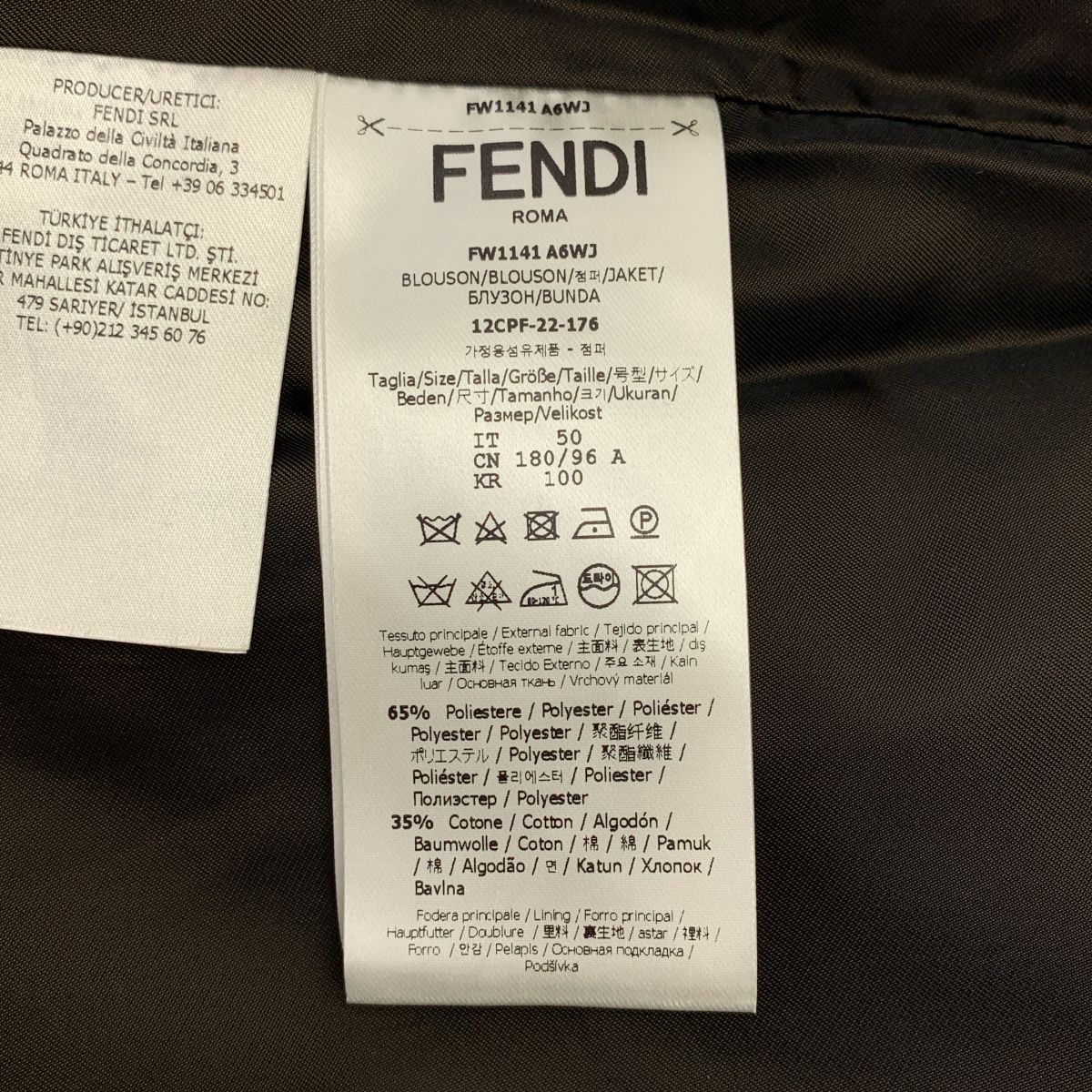 Fendi FF Zucca Jacquard Shirt Jacket 50 Brown