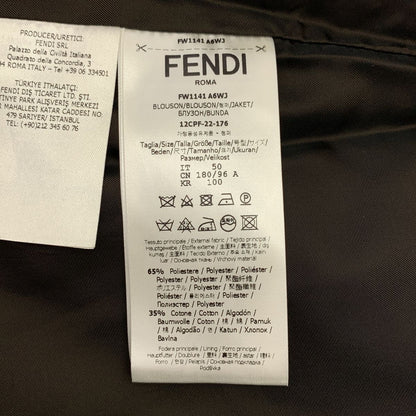 Fendi FF Zucca Jacquard Shirt Jacket 50 Brown