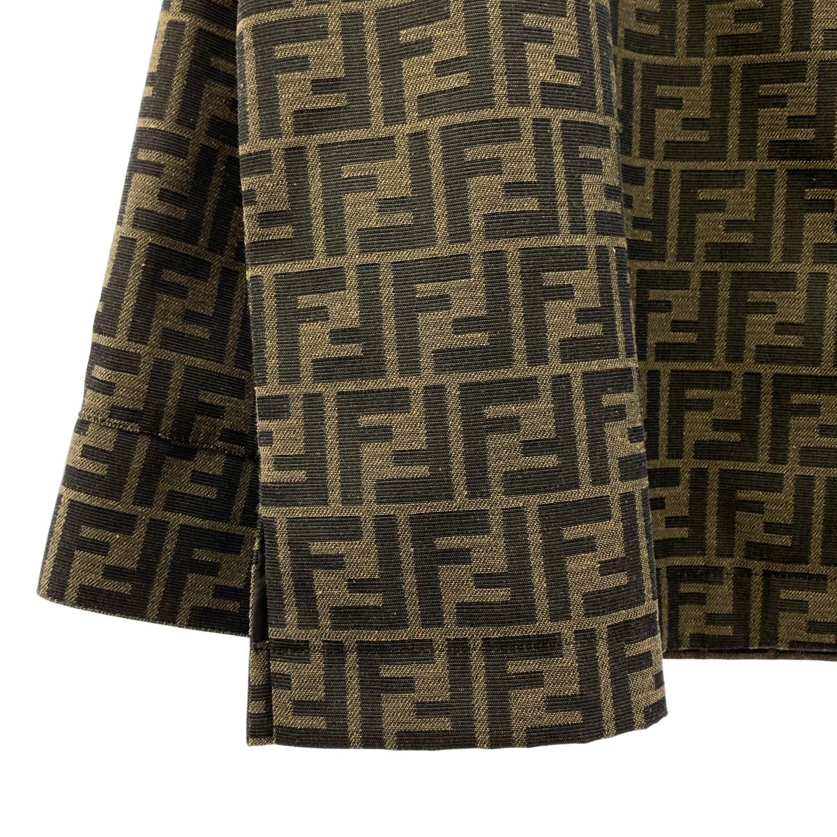Fendi FF Zucca Jacquard Shirt Jacket 50 Brown