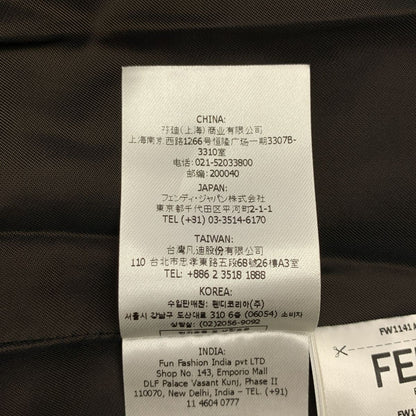 Fendi FF Zucca Jacquard Shirt Jacket 50 Brown