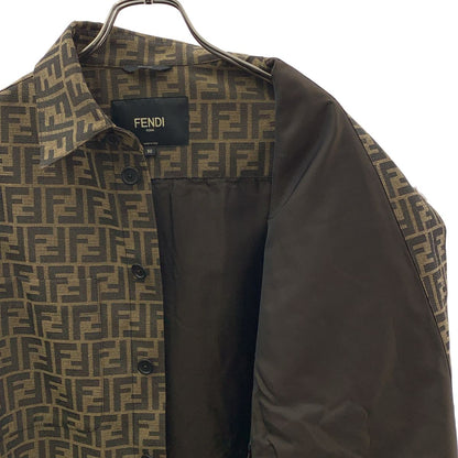 Fendi FF Zucca Jacquard Shirt Jacket 50 Brown