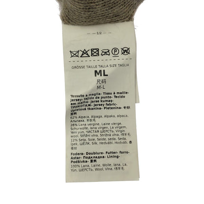 Max Mara Teddy Bear Alpaca Wool Mittens Gloves M-l Black