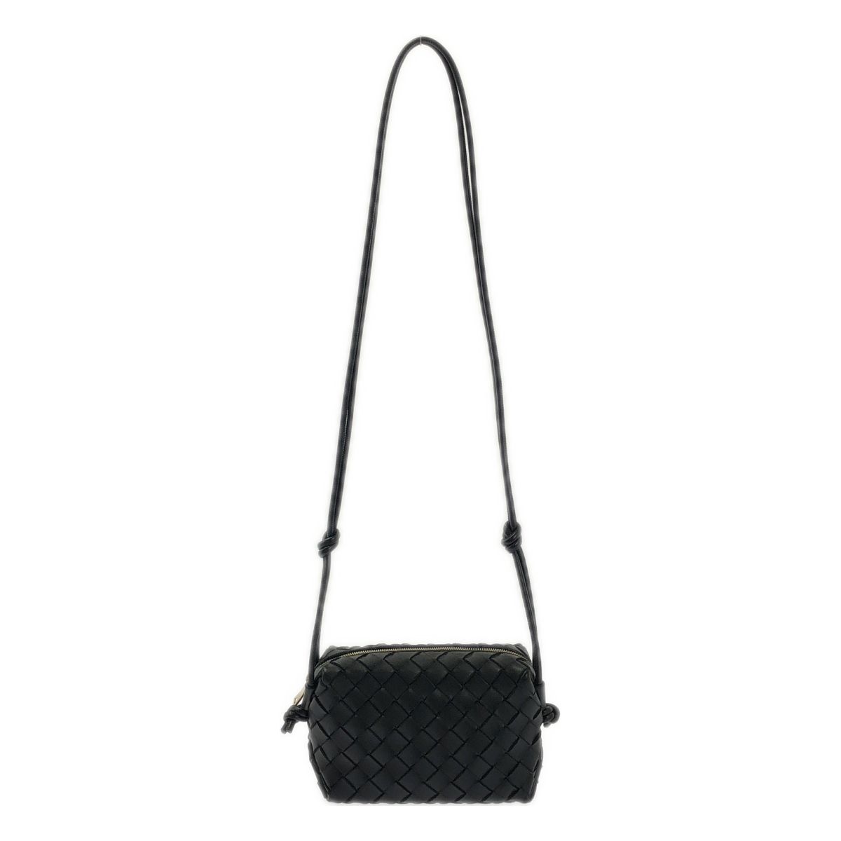 Bottega Veneta Intrecciato Mini Loop Camera Cross Black Crossbody
