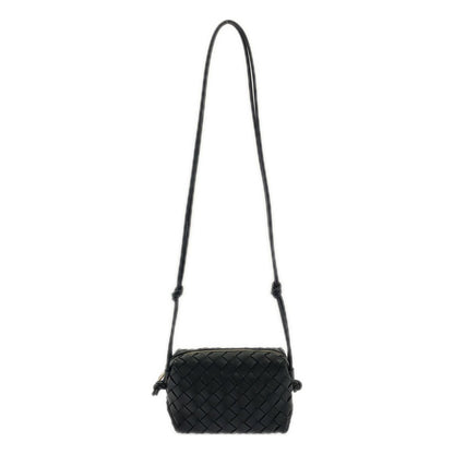 Bottega Veneta Intrecciato Mini Loop Camera Cross Black Crossbody