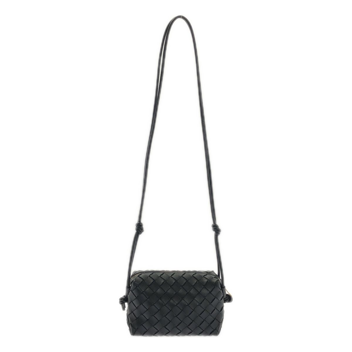 Bottega Veneta Intrecciato Mini Loop Camera Cross Black Crossbody