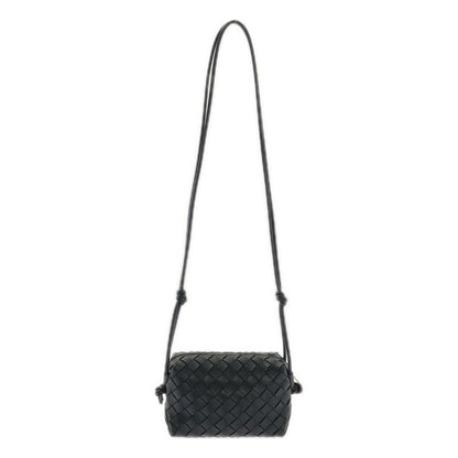 Bottega Veneta Intrecciato Mini Loop Camera Cross Black Crossbody