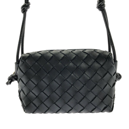 Bottega Veneta Intrecciato Mini Loop Camera Cross Black Crossbody