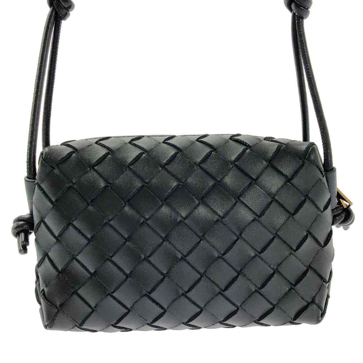 Bottega Veneta Intrecciato Mini Loop Camera Cross Black Crossbody