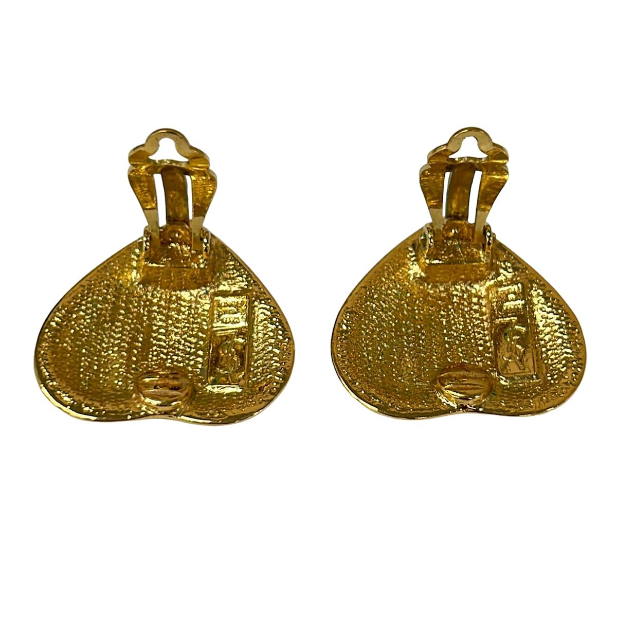 Saint Laurent Yves Earrings Gold