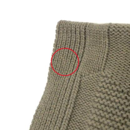 Hermes Knit Poncho 38 Brown Khaki Wool Top