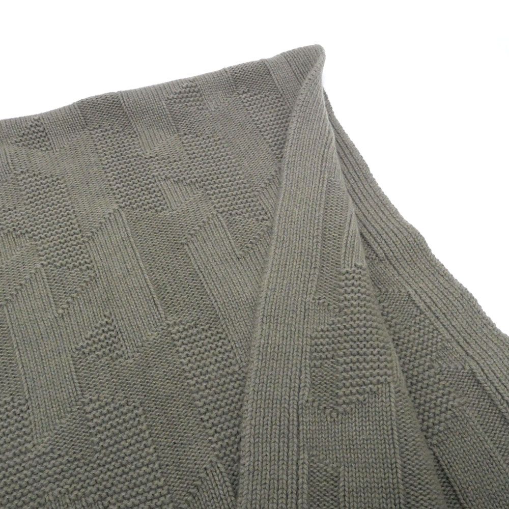 Hermes Knit Poncho 38 Brown Khaki Wool Top