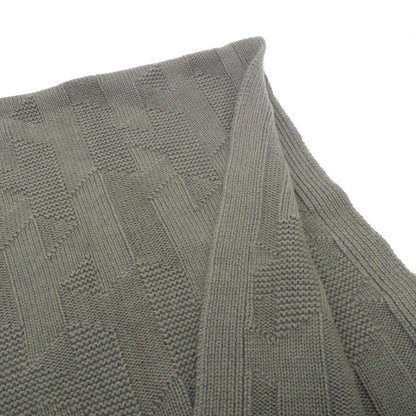 Hermes Knit Poncho 38 Brown Khaki Wool Top