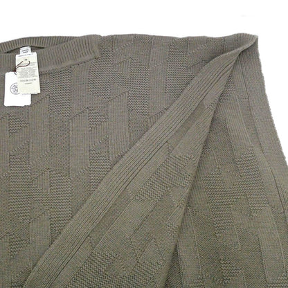Hermes Knit Poncho 38 Brown Khaki Wool Top
