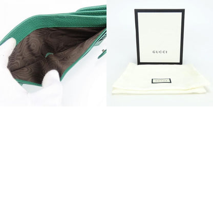 Gucci Bifold Wallet Interlocking Leather Green Everyday Use