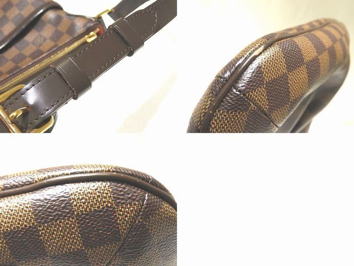 Louis Vuitton Shoulder Bag Blue Msbeli PM Damier Ebene Brown 8C — view 3