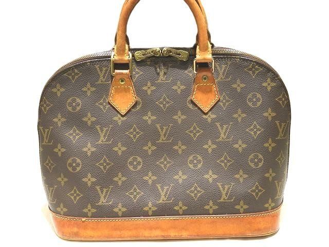 Louis Vuitton Handbag Alma Monogram Brown Tote 8C