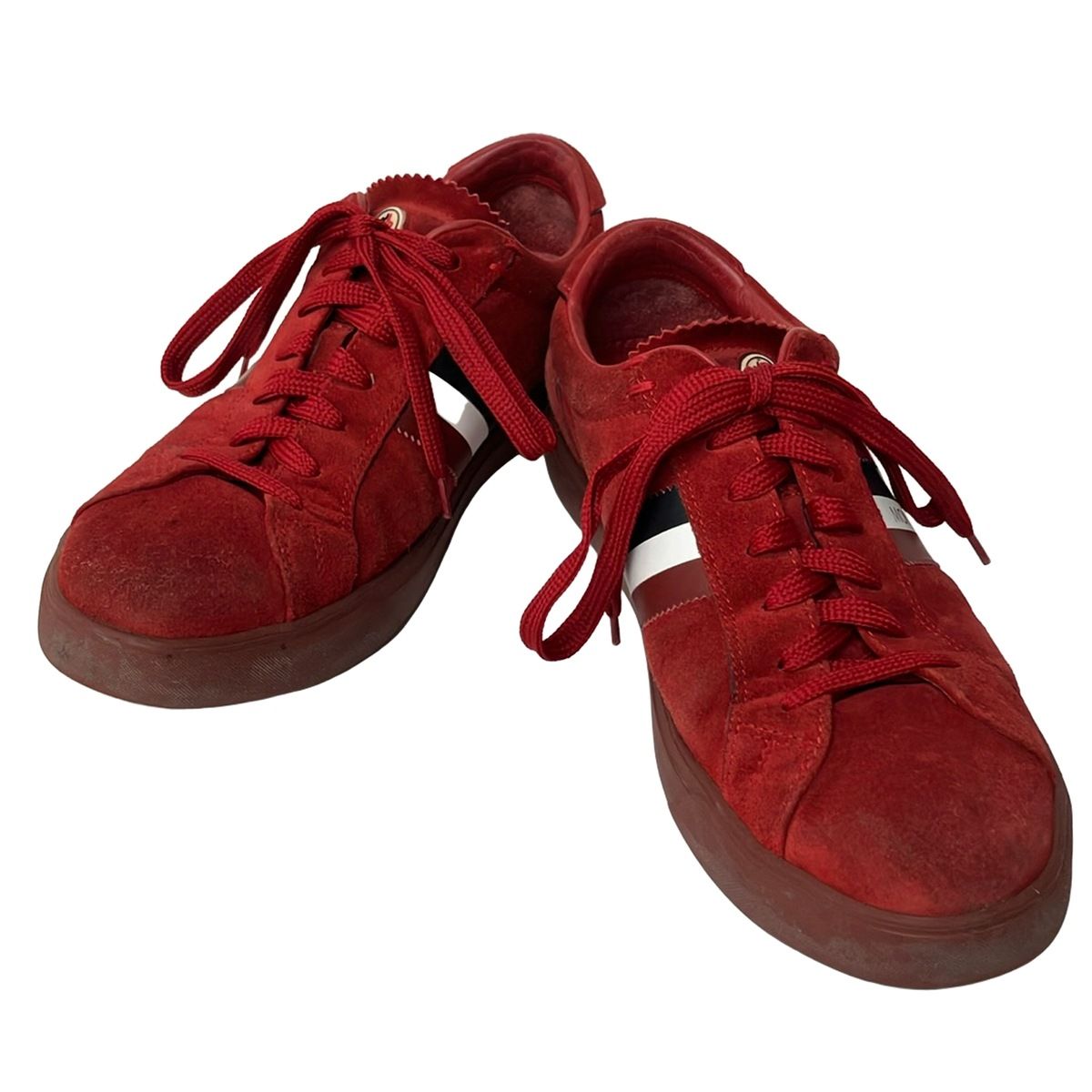 Moncler Sneakers 41 Red Black White Leather