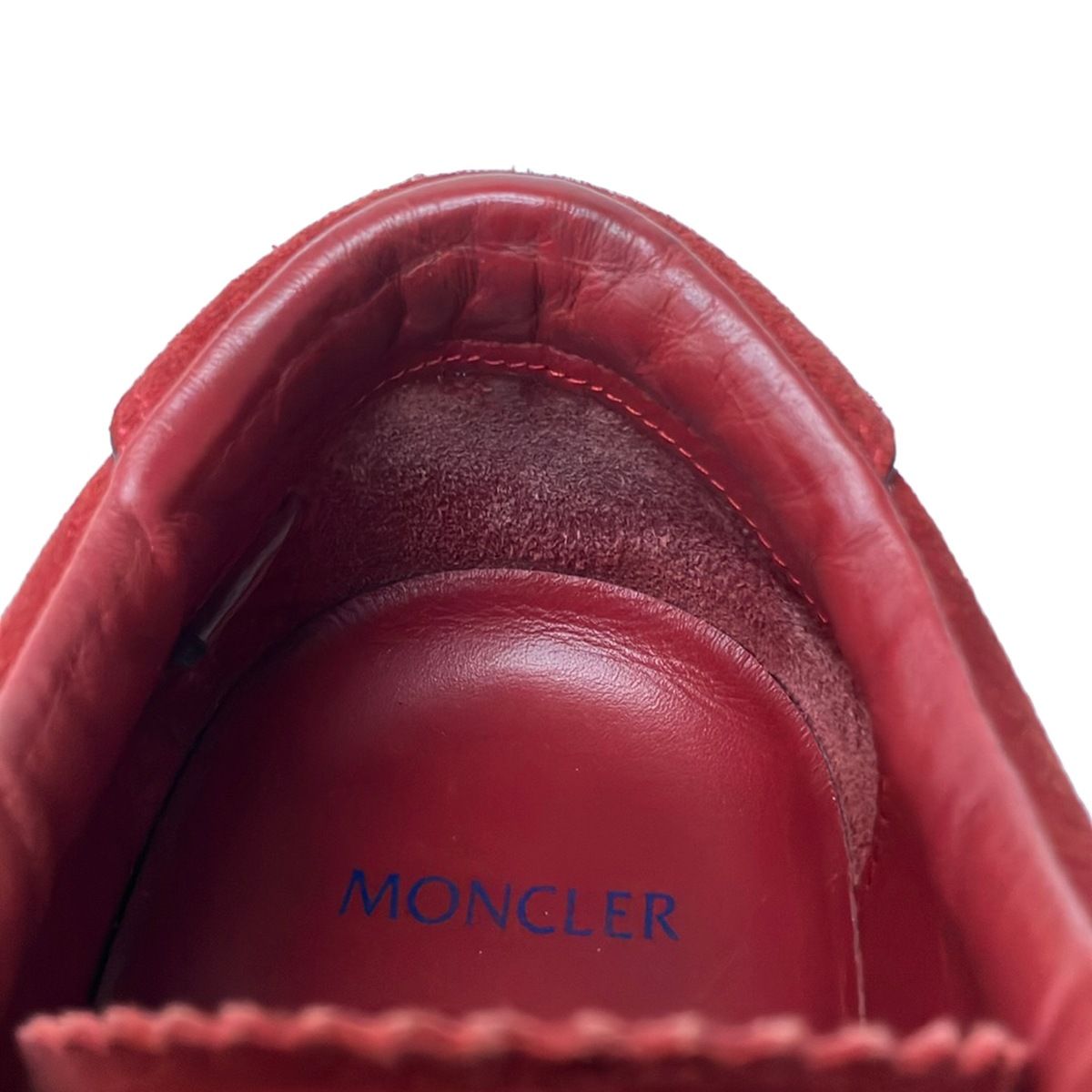 Moncler Sneakers 41 Red Black White Leather