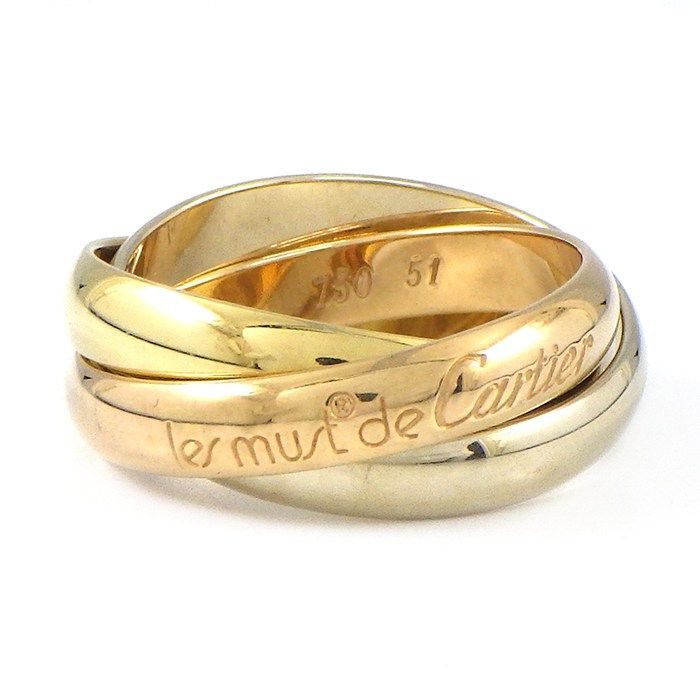 Cartier Ring Trinity Three Color 18k Yellow Gold 18k Pink 18k White
