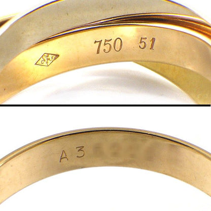 Cartier Ring Trinity Three Color 18k Yellow Gold 18k Pink 18k White — view 2