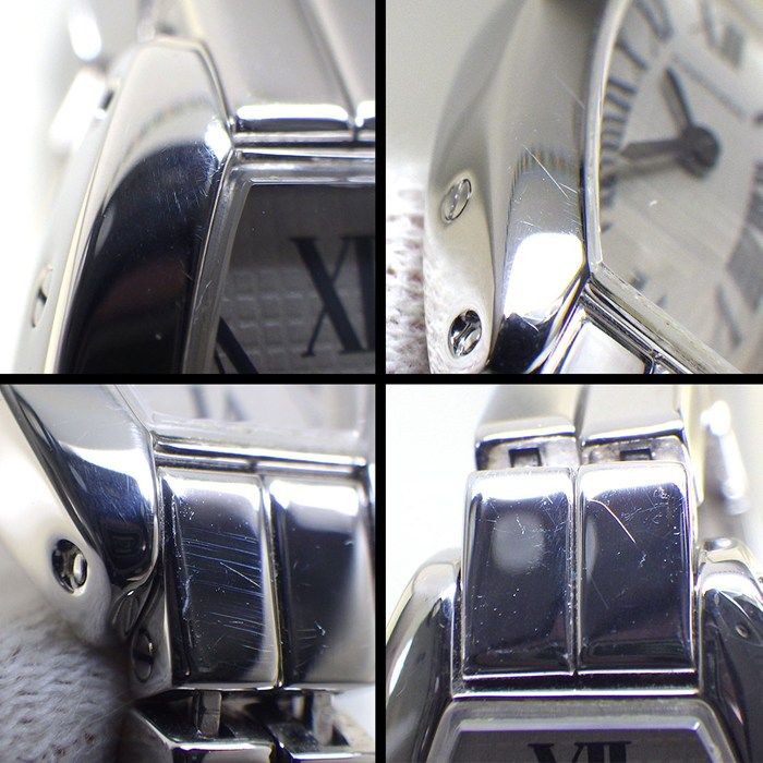 Cartier Watch Mini Tonneau Lanier Silver Dial Roman Index 18k White Gold Quartz — view 8